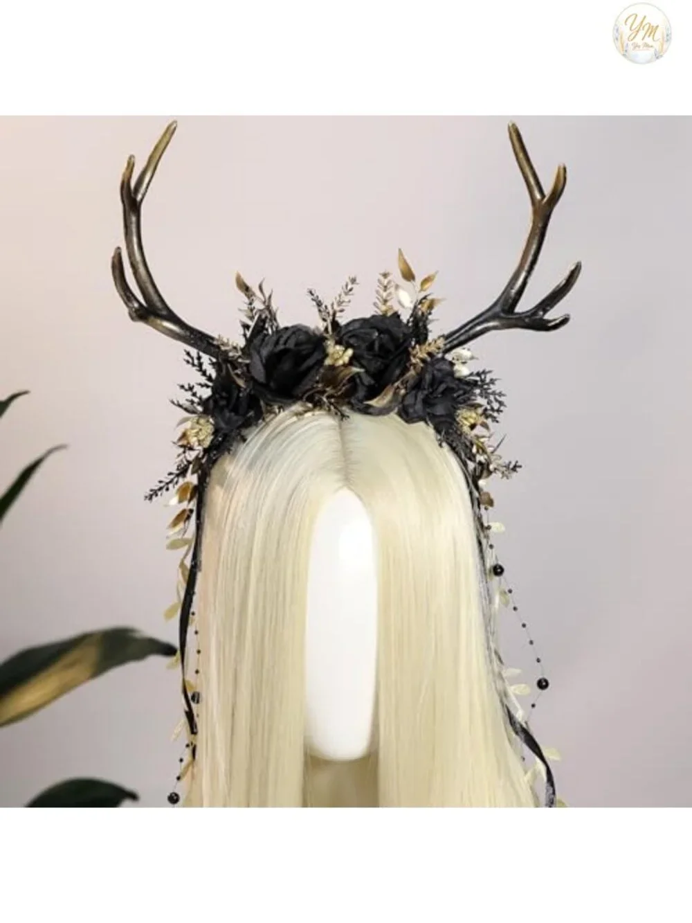 Woodland Fairy Reindeer Antler Headband Plastic Hair Accessory Renaissance